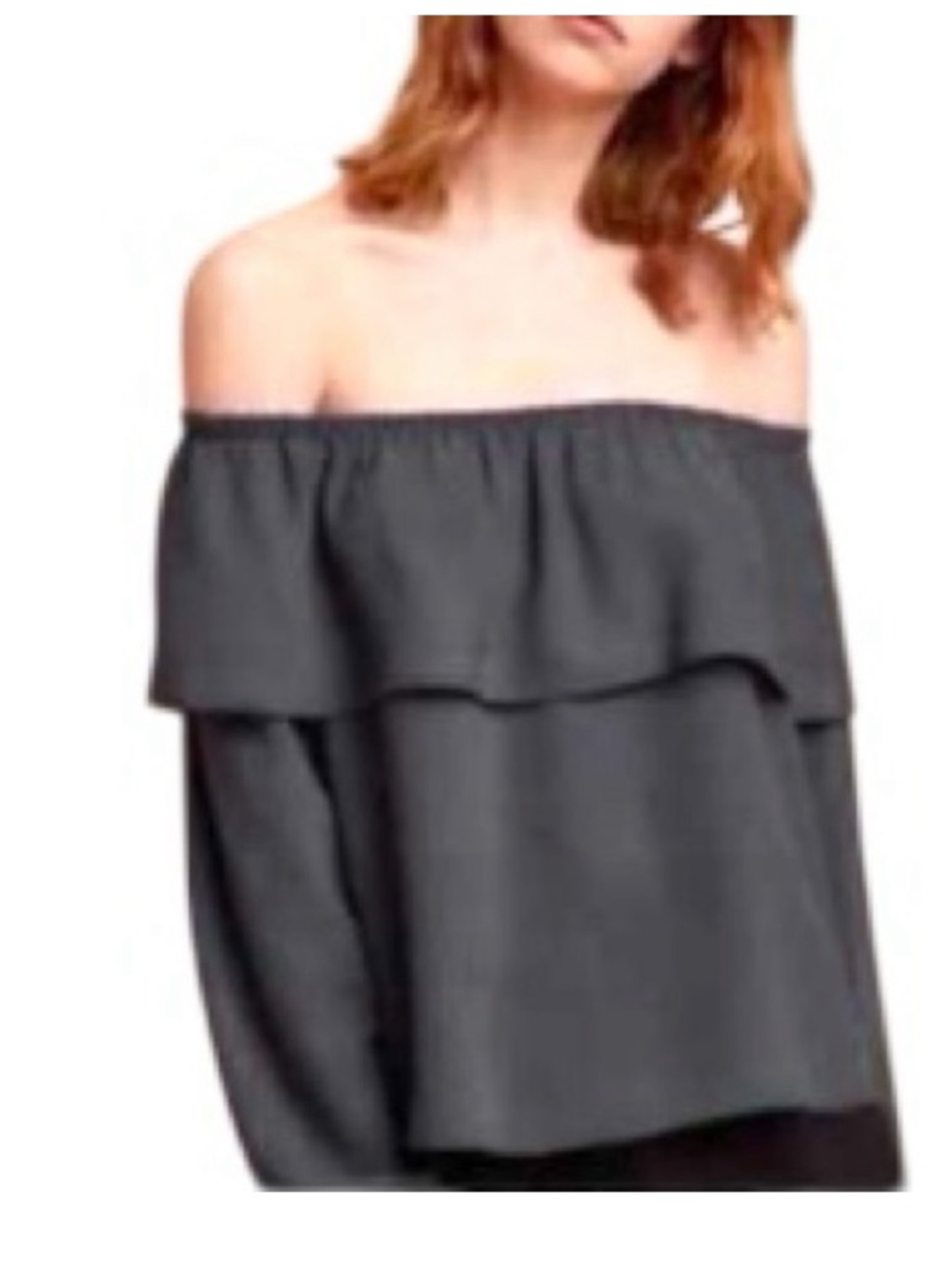 Wilfred morel off the shoulder top green medium